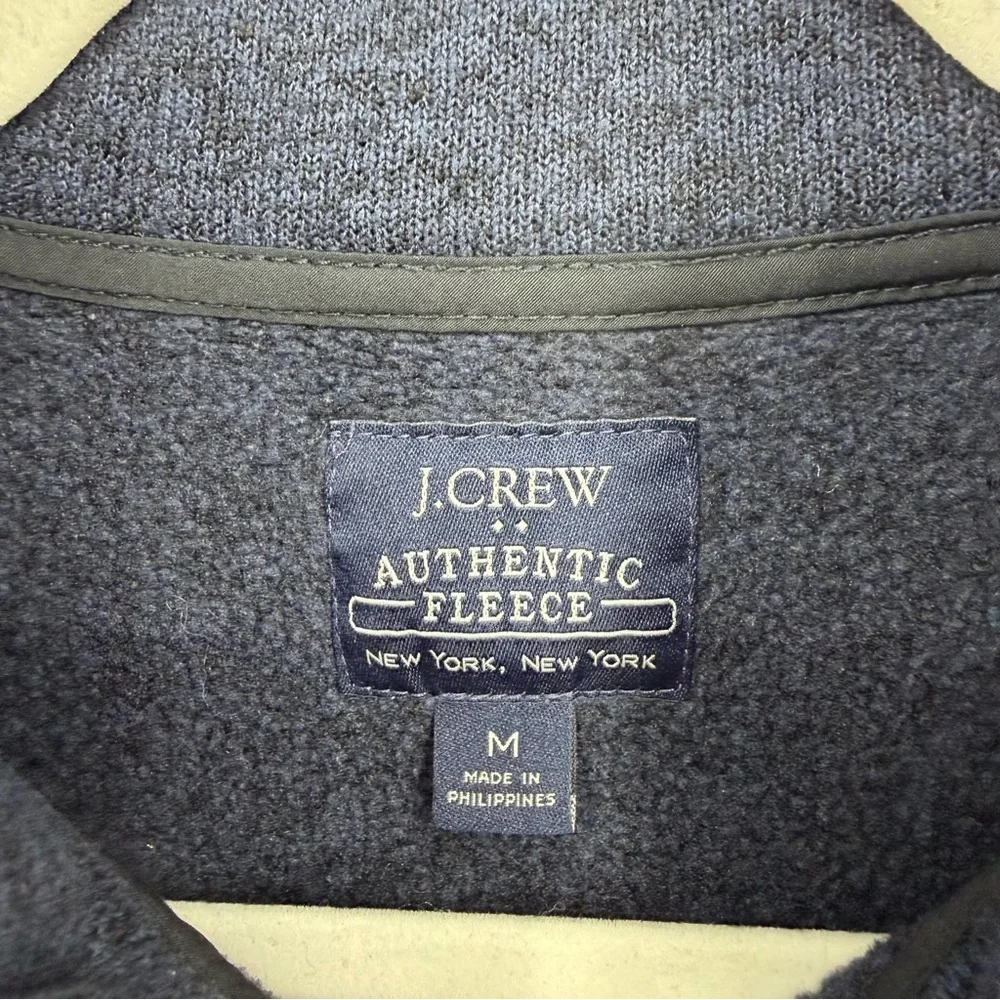 J Crew BD998 Marled fleece half-zip pullover, Size‎ M blue